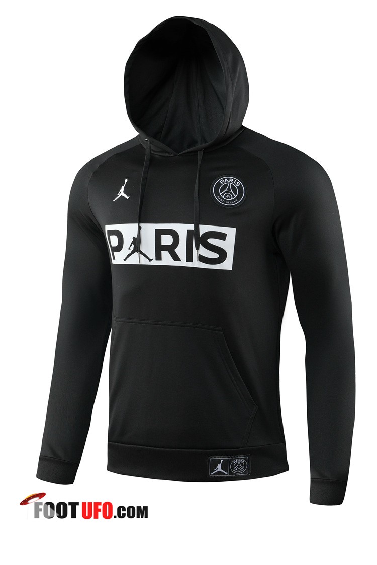 Nouveau Ensemble Veste A Capuche Survetement Foot Psg Jordan Noir