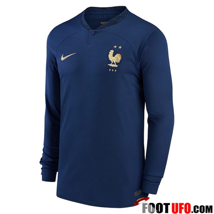 Soldes Nouveau Maillot De Foot France Domicile Manches Longues Coupe Du