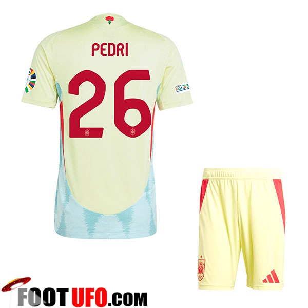 Nouveau Type Maillot Espagne PEDRI 26 Enfant Exterieur UEFA Euro 2024