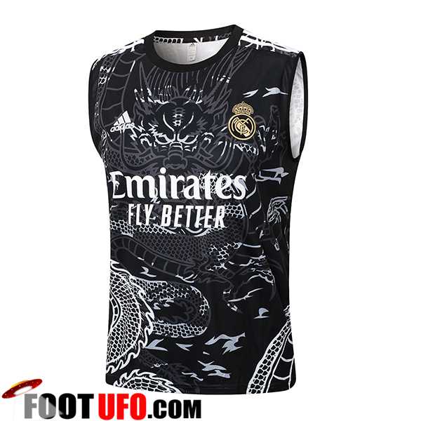 Discount Junior Training Debardeur Real Madrid Noir Blanc 2024 2025