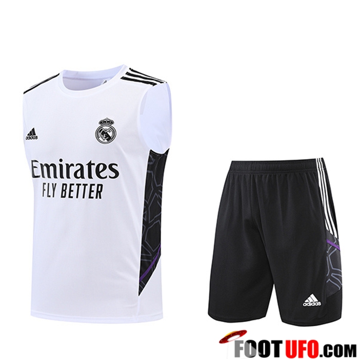 The Official Ensemble Training Debardeur + Shorts Real Madrid Blanc ...